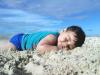 Rodrigo Candia Silveira: "Soninho na praia de Torres. Primeira ida ao litoral de meu filho Rafael, de 11 meses"