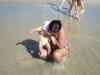 Gabriela Almeida: Manuela Almeida Severo, 5 meses de idade, na beira da praia em Tramandaí/RS