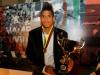 Leandro recebeu os prêmios de melhor atacante e revelação do campeonato