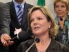 Gleisi durante a coletiva sobre o convite para assumir a Casa Civil da Presidência da República 