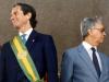 Durante a posse de Fernando Collor como presidente, em 1990