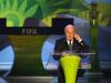 O atual presidente da FIFA Joseph Blatter discursou durante o evento