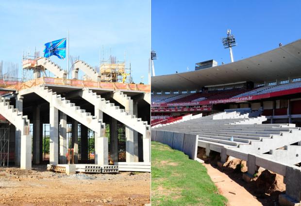 Novelletto: Teixeira não descarta Copa do Mundo na Arena do Grêmio Montagem sobre fotos Omar Freitas e Ricardo Duarte/