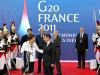 A presidente Dilma Rousseff recebe o anfitrião da cúpula do G-20, Nicolas Sarkozy