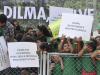 Manifestantes ocupam a praça dos Três Poderes para protestar contra o Novo Código Florestal, que tramita no Senado Federal
