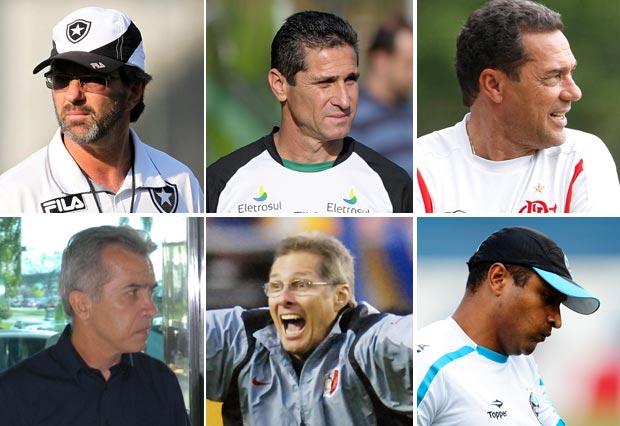 Raio X: Os possíveis técnicos que podem assumir o Grêmio em 2012 Montasgem sobres as fotos de Diego Vara, Flávio Neves, Satiro Sodré/AGIF, André Portugal/VIPCOMM e AP/ Raio X: Os possíveis técnicos que podem assumir o Grêmio em 2012 Montasgem sobres as fotos de Diego Vara, Flávio Neves, Satiro Sodré/AGIF, André Portugal/VIPCOMM e AP/