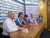 O atacante concedeu entrevista coletiva no fim da manhã desta terça-feira