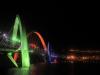 A Ponte Juscelino Kubitschek, em Brasília, recebeu iluminação especial