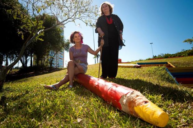Com cores primárias, artista transforma paisagem no Parque Germânia Tárlis Schneider/Agencia RBS