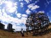 Obra do artista Mauro Fuke, localizada na rotula proximo ao aeroporto Salgado Filho