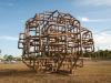 Obra do artista Mauro Fuke, localizada na rotula proximo ao aeroporto Salgado Filho