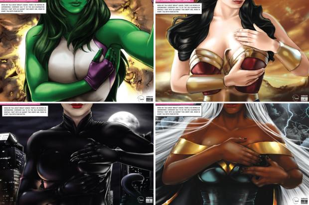 Campanha publicitária mostra super-heroínas na luta contra o câncer de mama ALCC, Divulgação /