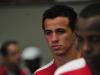 Leandro Damião, concentrado, na apresentação