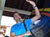 O goleiro Victor, no desembarque no Hotel Dall'onder