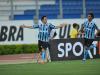 Kléber comemora o primeiro gol com a camisa do Grêmio