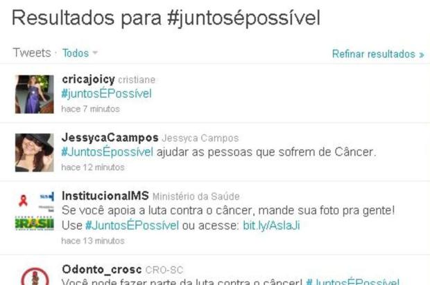 Hoje é dia de tuitar com a hashtag da prevenção Reprodução/Reprodução Hoje é dia de tuitar com a hashtag da prevenção Reprodução/Reprodução