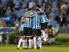 Jogadores comemoraram gol de Marcelo Moreno, de pênalti