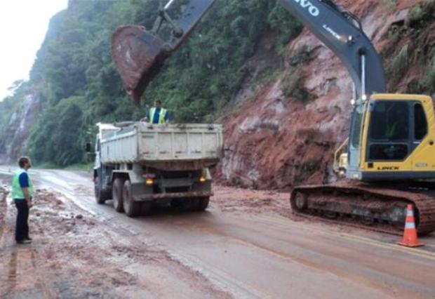 BR-116 volta a ser interditada em Santa Cecília para detonação de rochas Centro de Operações da Autopista Planalto Sul/Divulgação