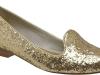 Versão glamurosa do slipper em dourado (Flor da Pele)