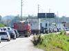 Às 10h30min, em Tubarão, um congestionamento de 5km provocou transtornos no trânsito na BR-101