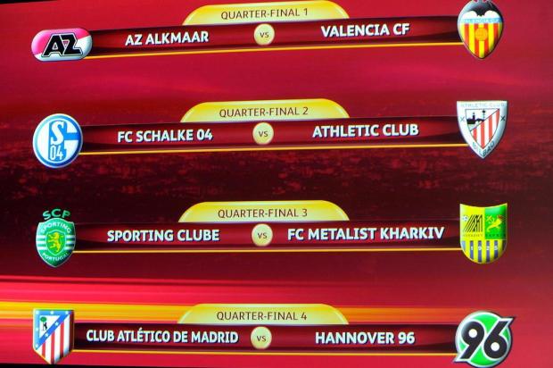 Bilbao vai pegar o Schalke 04 nas quartas da Liga Europa SEBASTIEN FEVAL/AFP Bilbao vai pegar o Schalke 04 nas quartas da Liga Europa SEBASTIEN FEVAL/AFP