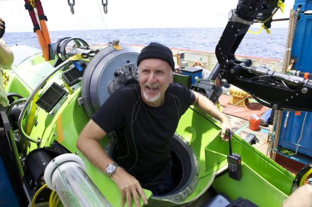 Viagem submarina de James Cameron ao ponto mais profundo do oceano foi interrompida devido a vazamento Mark Theissen,National Geographic/AP Photo
