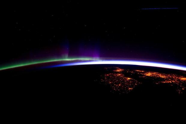 Nasa registra aurora boreal vista do espaço Nasa/Divulgação Nasa registra aurora boreal vista do espaço Nasa/Divulgação