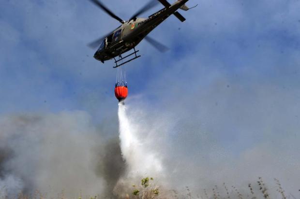 Incêndio atinge área de preservação na Serra do Tabuleiro, em Santa Catarina Charles Guerra/Agencia RBS