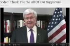Gingrich suspende campanha por candidatura presidencial republicana (YouTube/Reprodução)