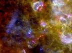 Nasa registra ligações caóticas de poeira e gás em região de formação de estrelas Nasa/Divulgação Nasa registra ligações caóticas de poeira e gás em região de formação de estrelas Nasa/Divulgação