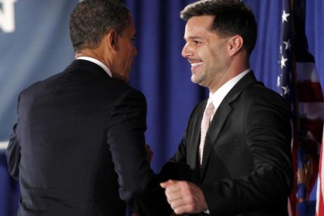 Ricky Martin apresenta Obama a eleitores gays em Nova York (AP Photo/Pablo Martinez Monsivais/AP)