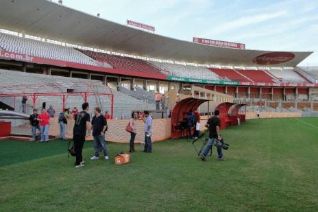 FOTO: Obras sinalizam novo local para a imprensa no Beira-Rio (Guilherme Becker/Agência RBS)