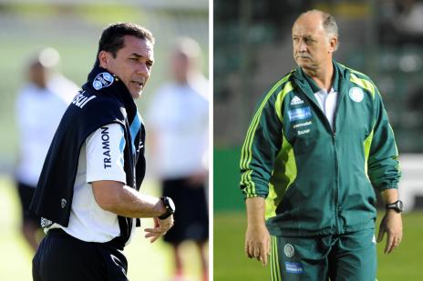 Em prévia da Copa do Brasil, Grêmio e Palmeiras se enfrentam pelo Brasileirão (Montagem sobre fotos de Mauro Vieira e Flávio Neves /)