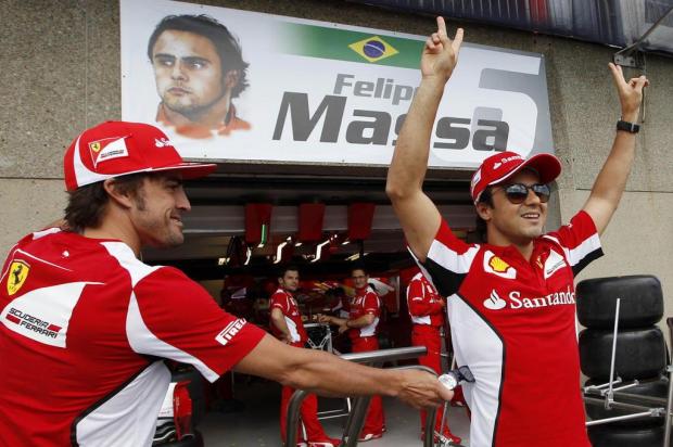 Massa tem desempenho melhor que Alonso após parada do calendário Luca Bruno/AP Massa tem desempenho melhor que Alonso após parada do calendário Luca Bruno/AP