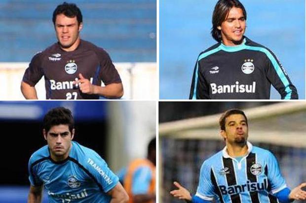 Kleber e Miralles estão no ataque da preferência do torcedor contra o Palmeiras Montagem sobre fotos Banco de Dados ZH/ Kleber e Miralles estão no ataque da preferência do torcedor contra o Palmeiras Montagem sobre fotos Banco de Dados ZH/