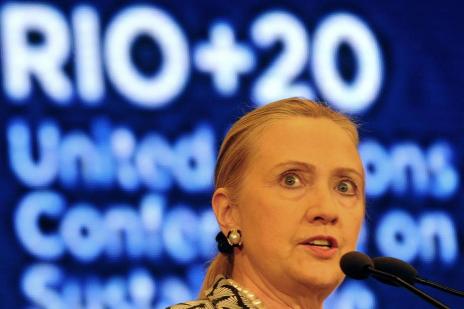 Hillary Clinton defende direitos reprodutivos da mulher em texto da Rio+20 (Antônio Scorza/AFP)