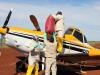 O avião foi carregado com 40 quilos de pinhão para cada hectare de plantio