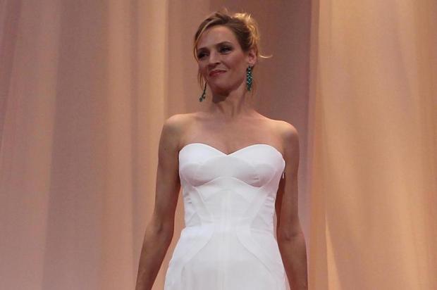 Uma Thurman é mãe pela terceira vez  VALERY HACHE/AFP