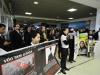 No aeroporto, a área de embarque da empresa foi o local escolhido para o protesto no dia que marca os cinco anos do acidente