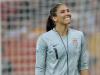 Hope Solo, goleira da seleção norte-americana de futebol feminino.