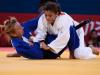 Sarah se classificou para a final ao derrotar a belga Charline Van Snick