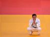 Judoca brasileiro comemora vitória