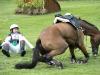 Queda do australiano Clayton Fredericks nas competições dos esportes equestres