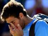 Decepção e lágrimas do argentino Juan Martin del Potro após perder jogo épico para Roger Federer na semifinal do tênis masculino