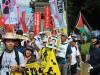 O dia também foi de protestos contra o uso de energia nuclear