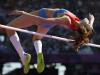 Russa Anna Chicherova no salto em altura dos Jogos Olímpicos