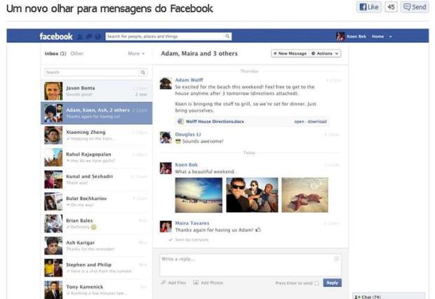 Facebook estuda implementar mensagens pagas Facebook/Reprodução Facebook estuda implementar mensagens pagas Facebook/Reprodução