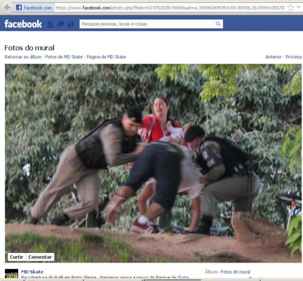 Coronel da BM mandou abrir sindicância para apurar agressão flagrada em vídeo Reprodução Facebook/Divulgação