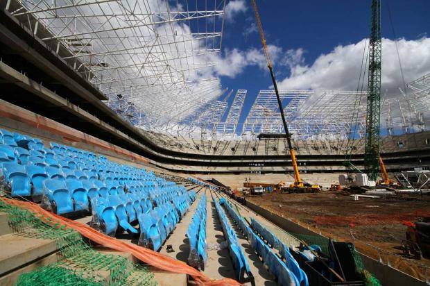 FOTO: Azul começa a predominar na Arena do Grêmio Lucas Uebel/Grêmio/Divulgação/
