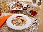 Para o almoço, prepare um arroz com frango e camarão Arroz Urbano/Divulgação Para o almoço, prepare um arroz com frango e camarão Arroz Urbano/Divulgação